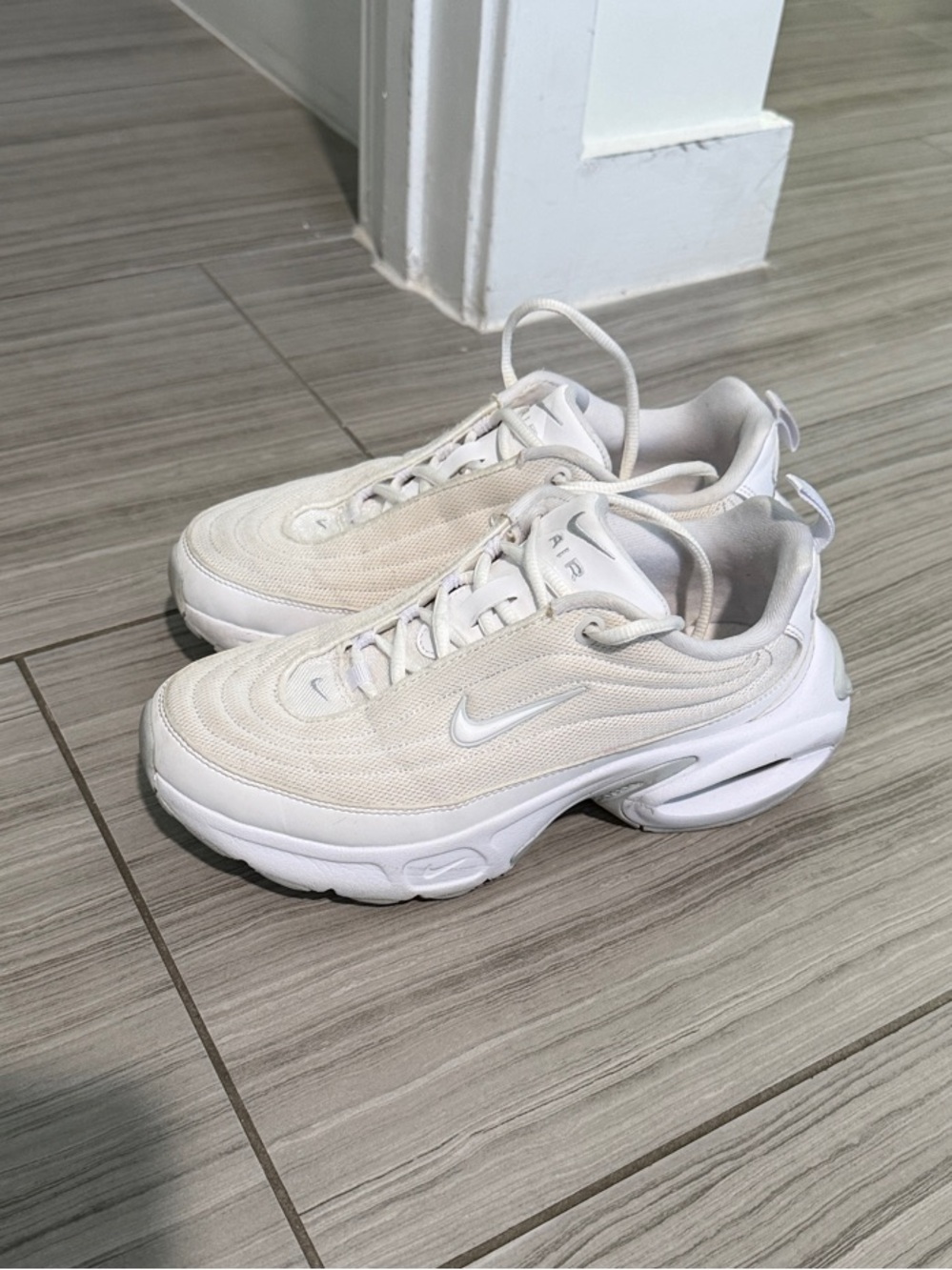 Nike Women’s Cream/White Air-Enhanced Sneakers
